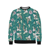 Koi Fish Carp Fish lotus pattern Men's Crew Neck Sweatshirt
