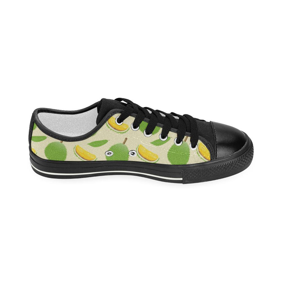 Durian pattern Kids' Boys' Girls' Low Top Canvas Shoes Black