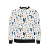 Cute sleeping sheep moon cloud pattern Men's Crew Neck Sweatshirt