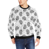 Hand drawn french fries pattern Men's Crew Neck Sweatshirt