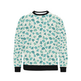 Green ginkgo leaves pattern Men's Crew Neck Sweatshirt