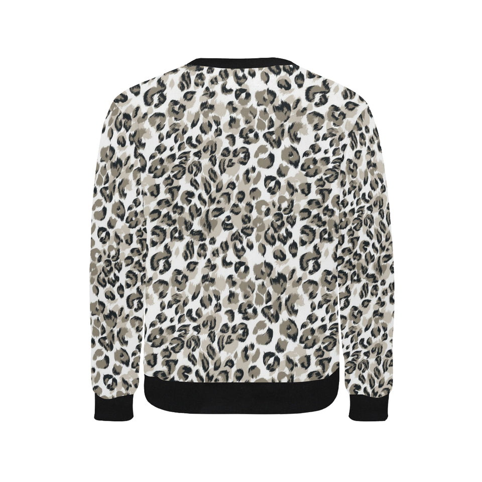 Leopard skin print pattern Men's Crew Neck Sweatshirt