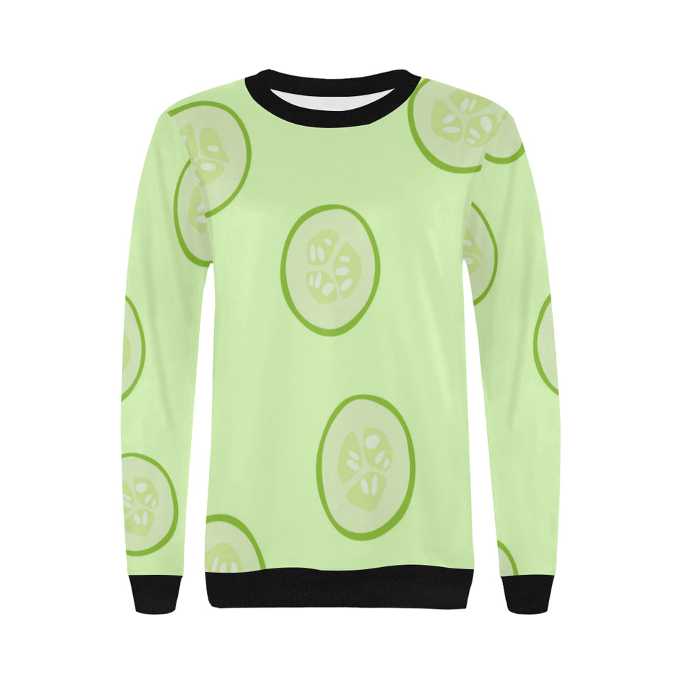Cucumber pattern Women's Crew Neck Sweatshirt