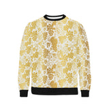 Gold grape pattern Men's Crew Neck Sweatshirt