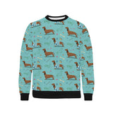Dachshund decorative background Men's Crew Neck Sweatshirt