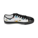 Colorful helicopter pattern Kids' Boys' Girls' Low Top Canvas Shoes Black