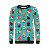 Cute sushi pattern Women's Crew Neck Sweatshirt