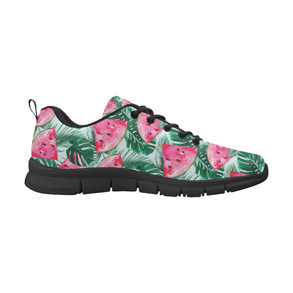 Watermelons tropical palm leaves pattern Women's Sneaker Shoes