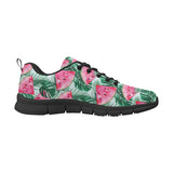 Watermelons tropical palm leaves pattern Women's Sneaker Shoes