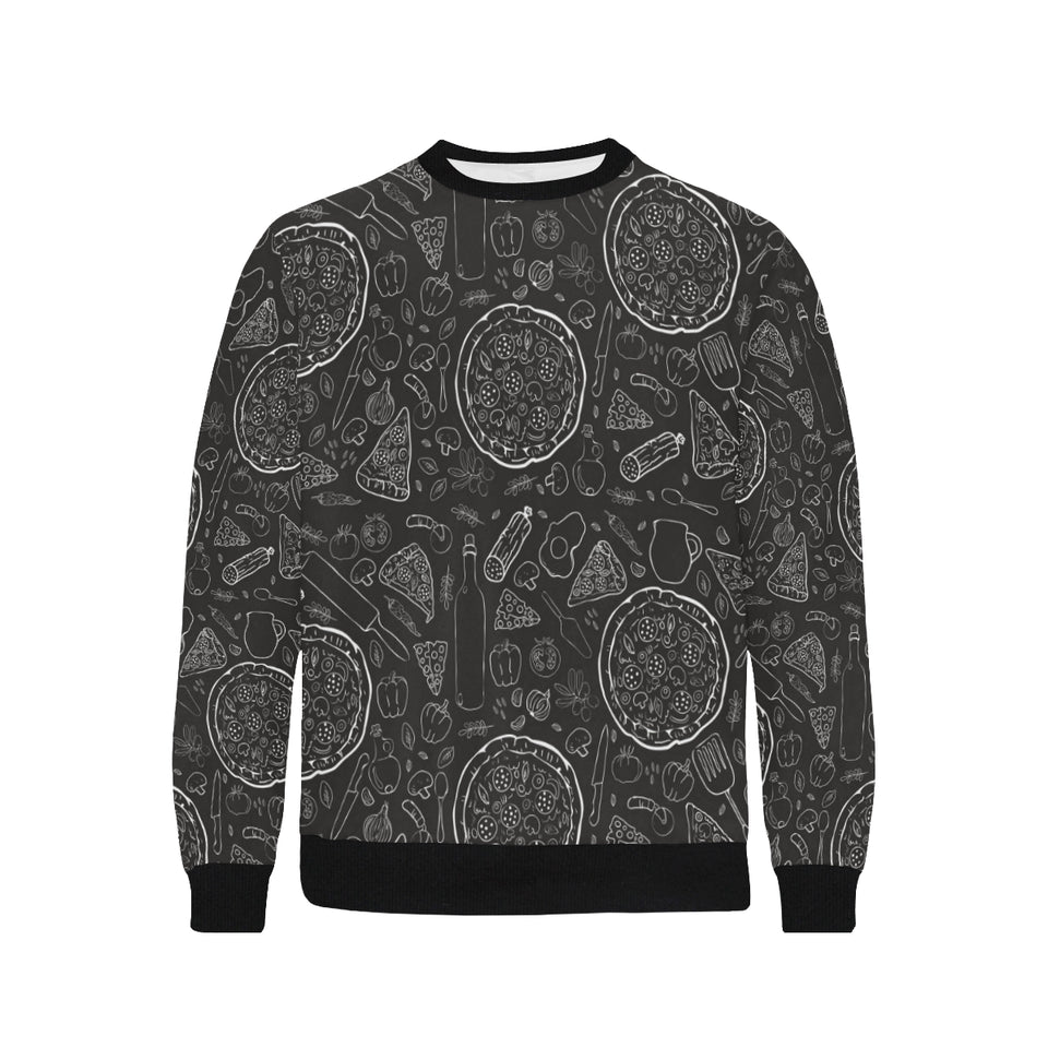 Pizza pattern Men's Crew Neck Sweatshirt