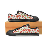Tomato pattern Kids' Boys' Girls' Low Top Canvas Shoes Black