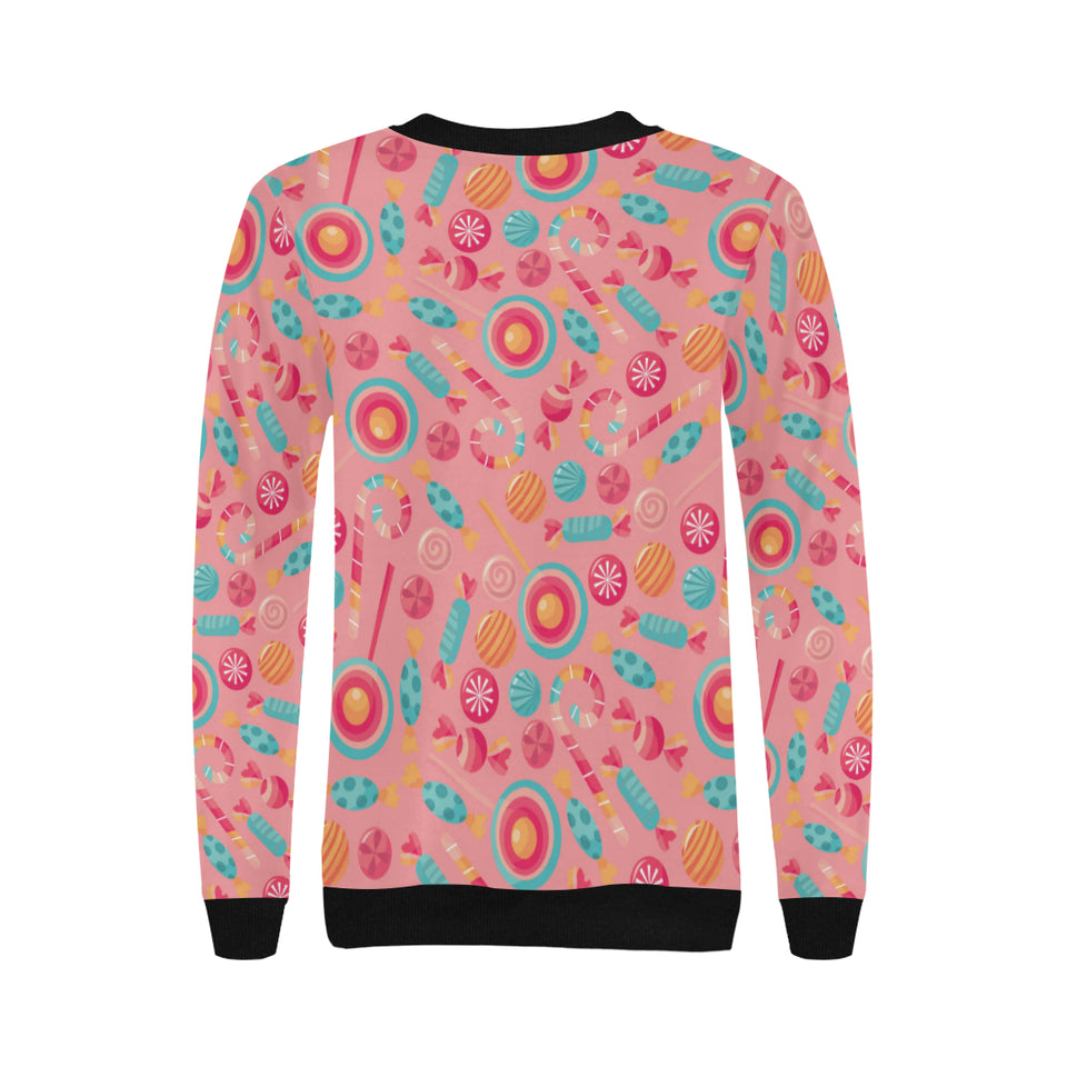 Colorful candy pattern Women's Crew Neck Sweatshirt
