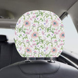 Beautiful pink lotus waterlily leaves pattern Car Headrest Cover