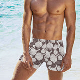 Garlic bulb dark background Men's Swimming Trunks