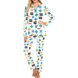 Math Pattern Print Design 05 Women's Long Pajama Set