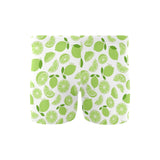 Lime design pattern Men's Swimming Trunks