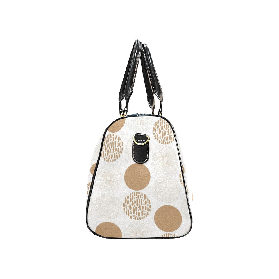 Gold Texture mushroom pattern Travel Bag