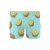 Kiwi blue background Men's Swimming Trunks