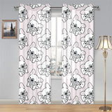 Cute french bulldog pattern Gauze Curtain