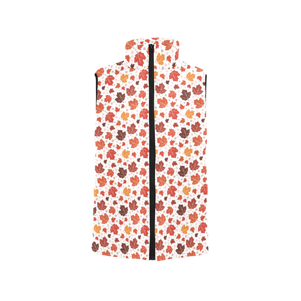 Colorful Maple Leaf pattern Men's Padded Vest