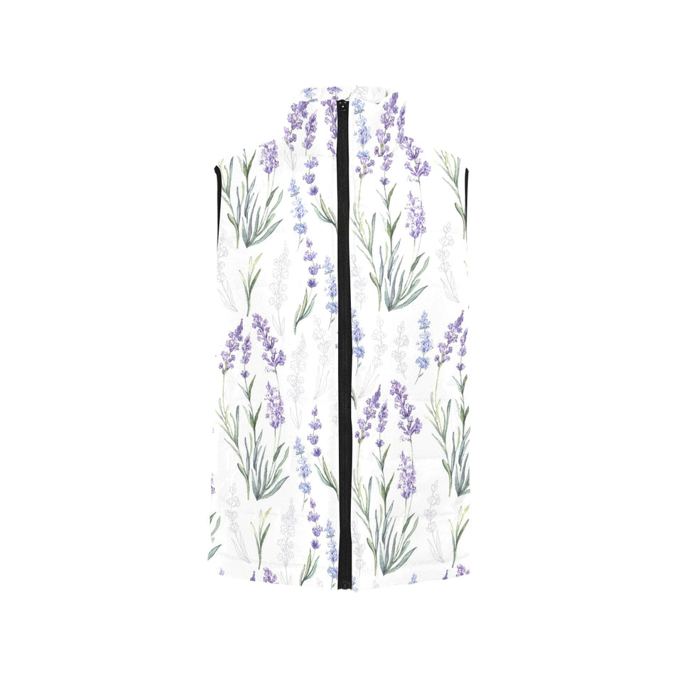 Hand painting Watercolor Lavender Men's Padded Vest
