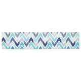 zigzag chevron blue pattern Table Runner