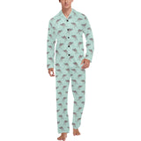 Kangaroo pattern background Men's Long Pajama Set