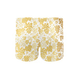 Gold grape pattern Men's Swimming Trunks