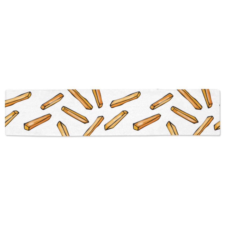 French fries potato pattern Table Runner