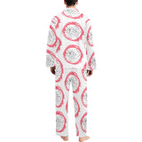 Hand drawn dragon fruit Men's Long Pajama Set