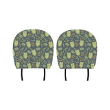 Cute owls leaves pattern Car Headrest Cover