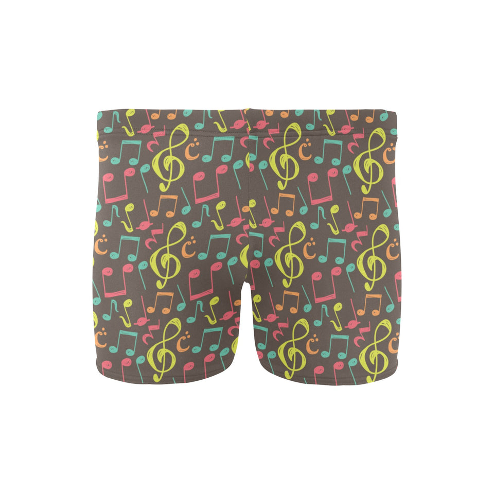 Music Notes Pattern Print Design 05 Men's Swimming Trunks