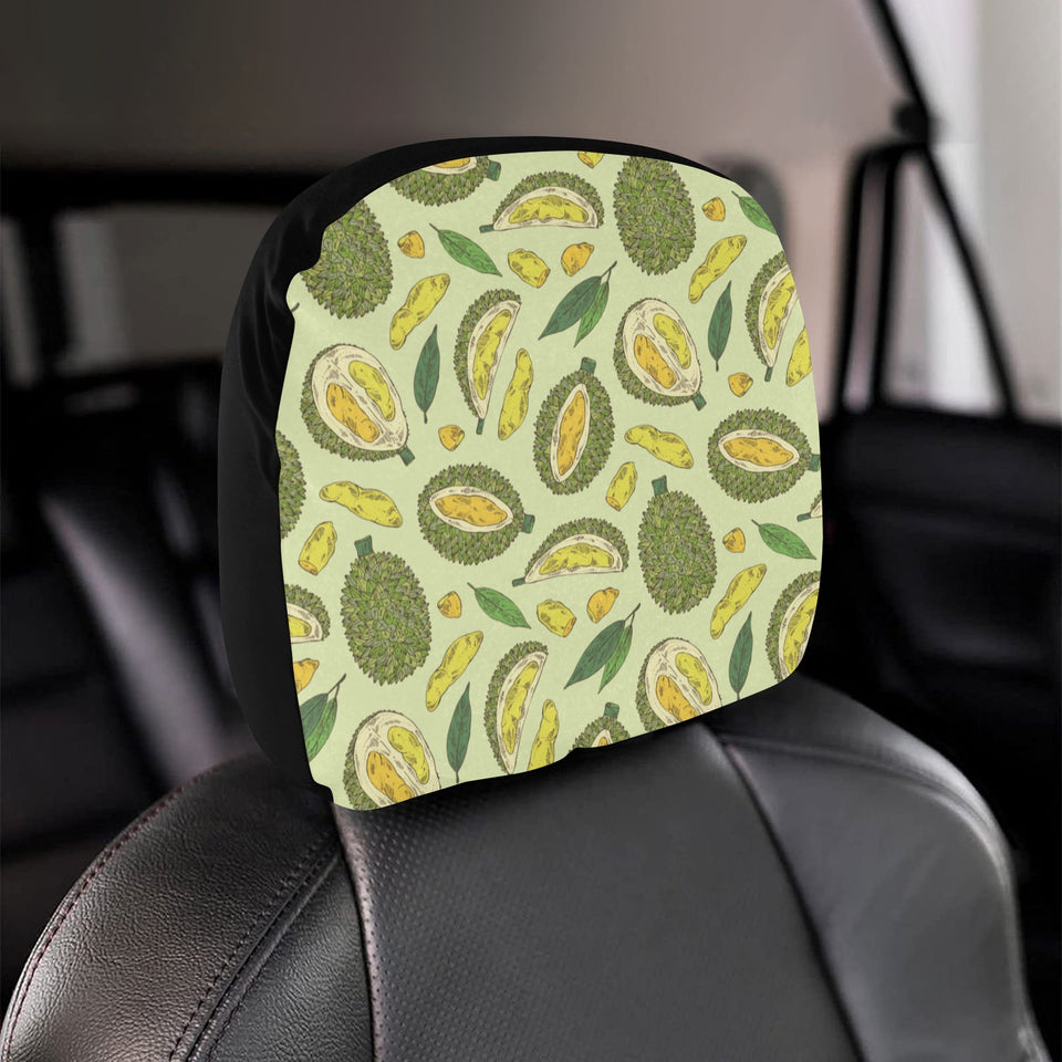 Durian leaves pattern background Car Headrest Cover