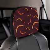 Boomerang Australian aboriginal ornament circle bl Car Headrest Cover