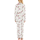 English Bulldog Pattern Print Design 01 Women's Long Pajama Set