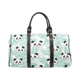 Panda pattern tropical leaves background Travel Bag