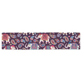 Elephant indian style ornament pattern Table Runner