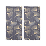 Gold ginkgo leaves Gauze Curtain