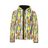 papaya design pattern Kids' Boys' Girls' Padded Hooded Jacket