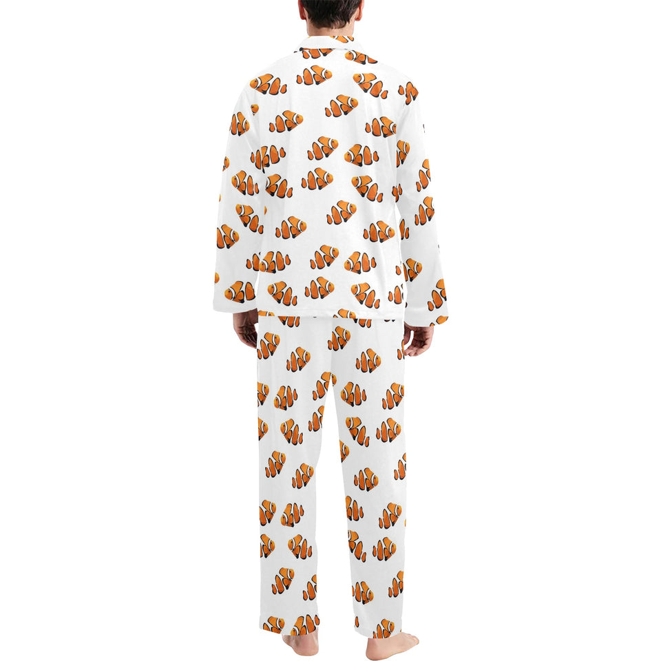 Clown Fish Pattern Print Design 03 Men's Long Pajama Set