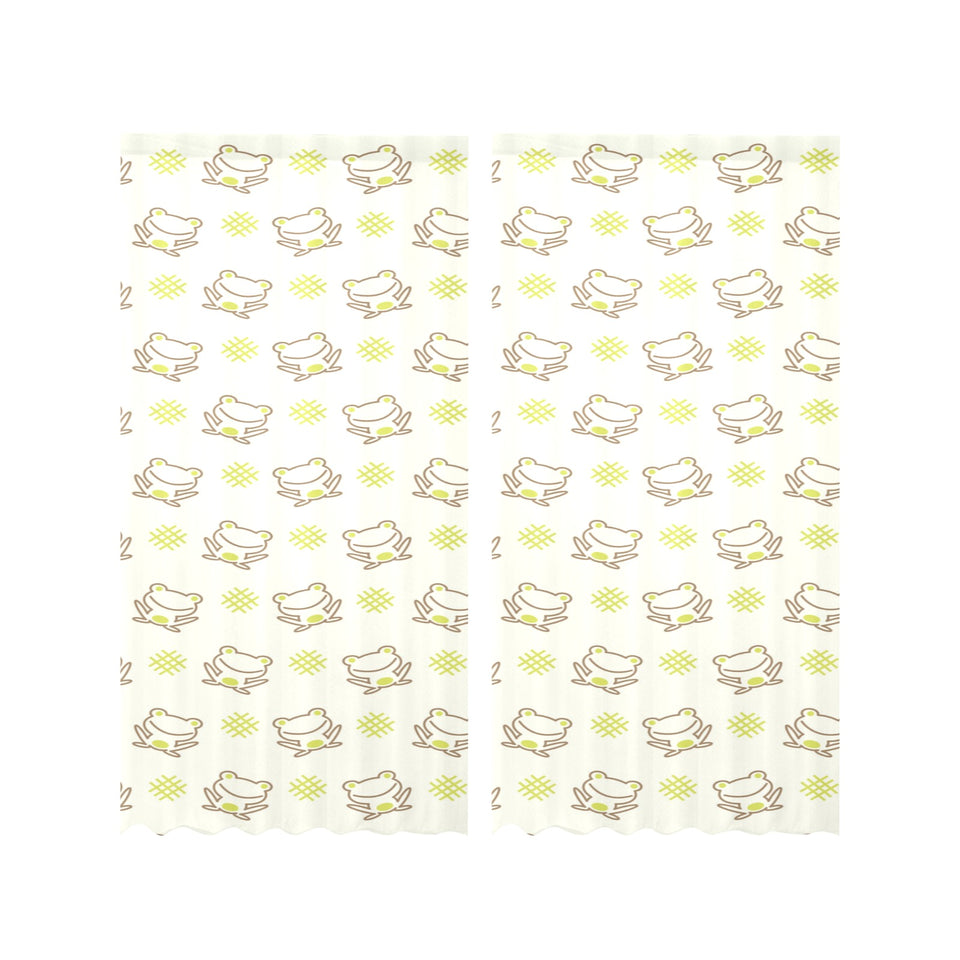 Cute cartoon frog baby pattern Gauze Curtain