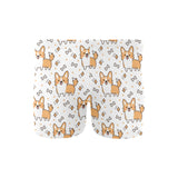 Cute corgi heart star bone pattern Men's Swimming Trunks