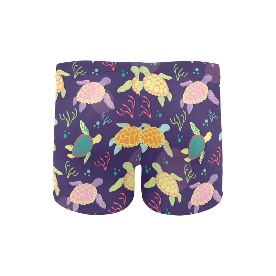Colorful sea turtle pattern Men's Swimming Trunks