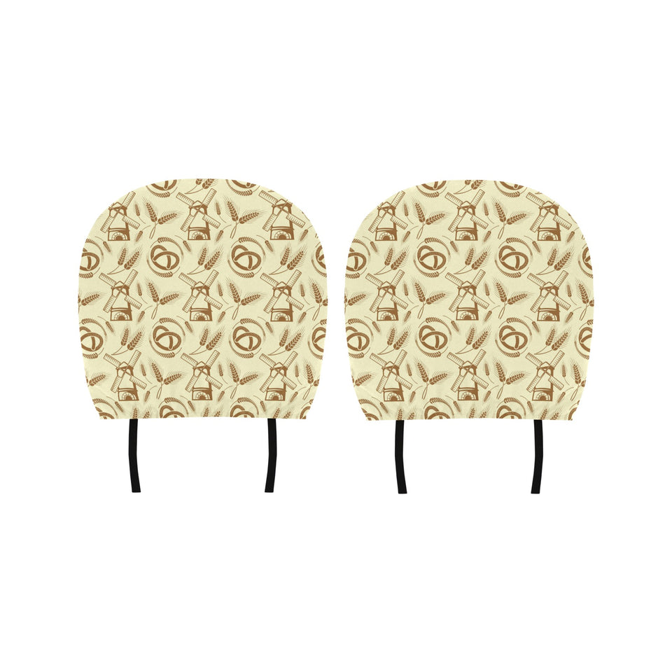 Windmill Wheat pattern Car Headrest Cover