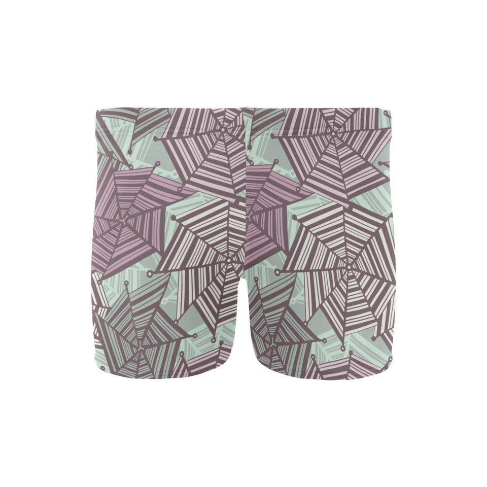 Spider web cobweb design color pattern Men's Swimming Trunks
