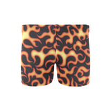 Fire flame dark pattern Men's Swimming Trunks
