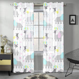 Cute elephant mouse pattern Gauze Curtain