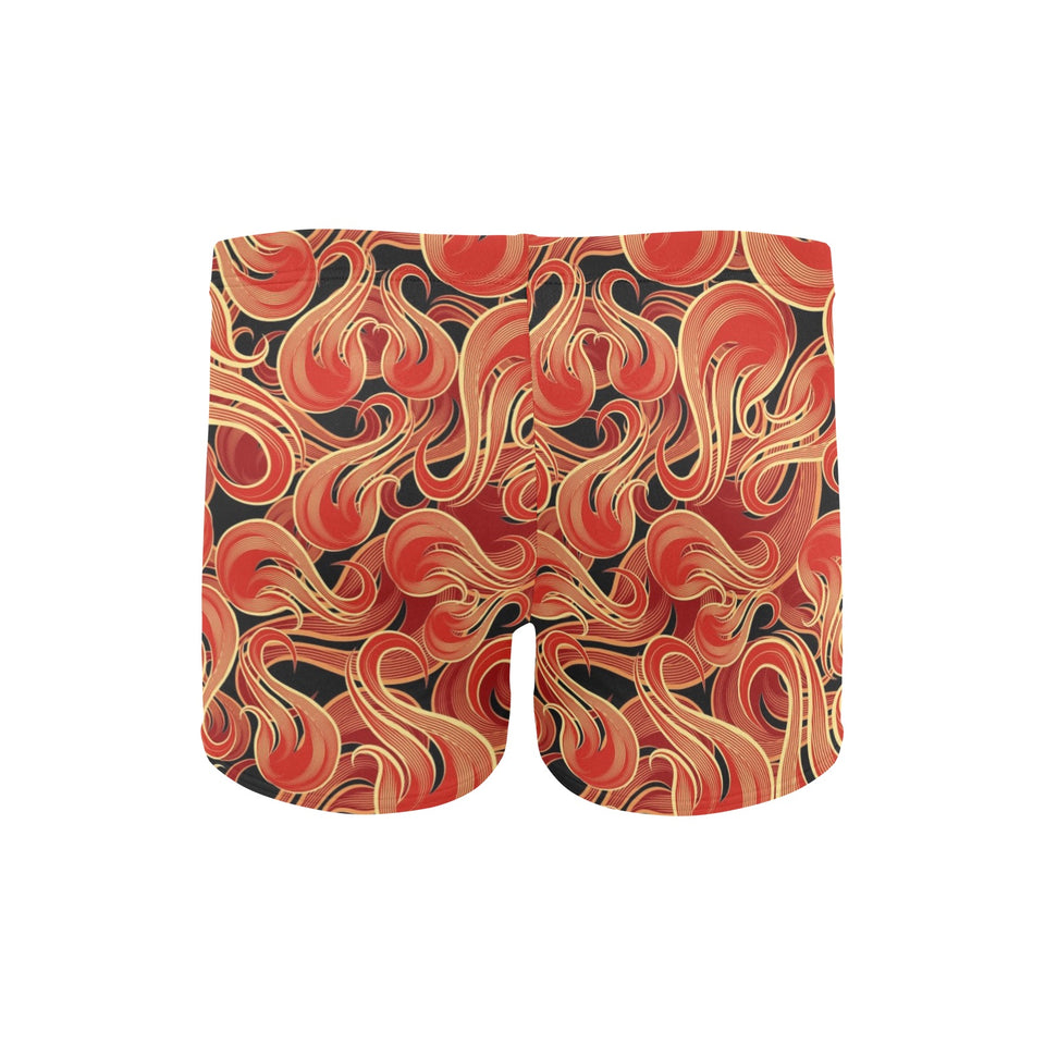 Fire flame pattern Men's Swimming Trunks