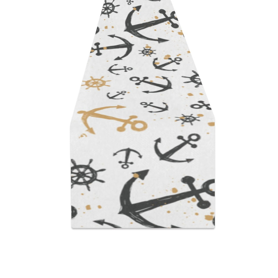 Anchors Rudders pattern Table Runner