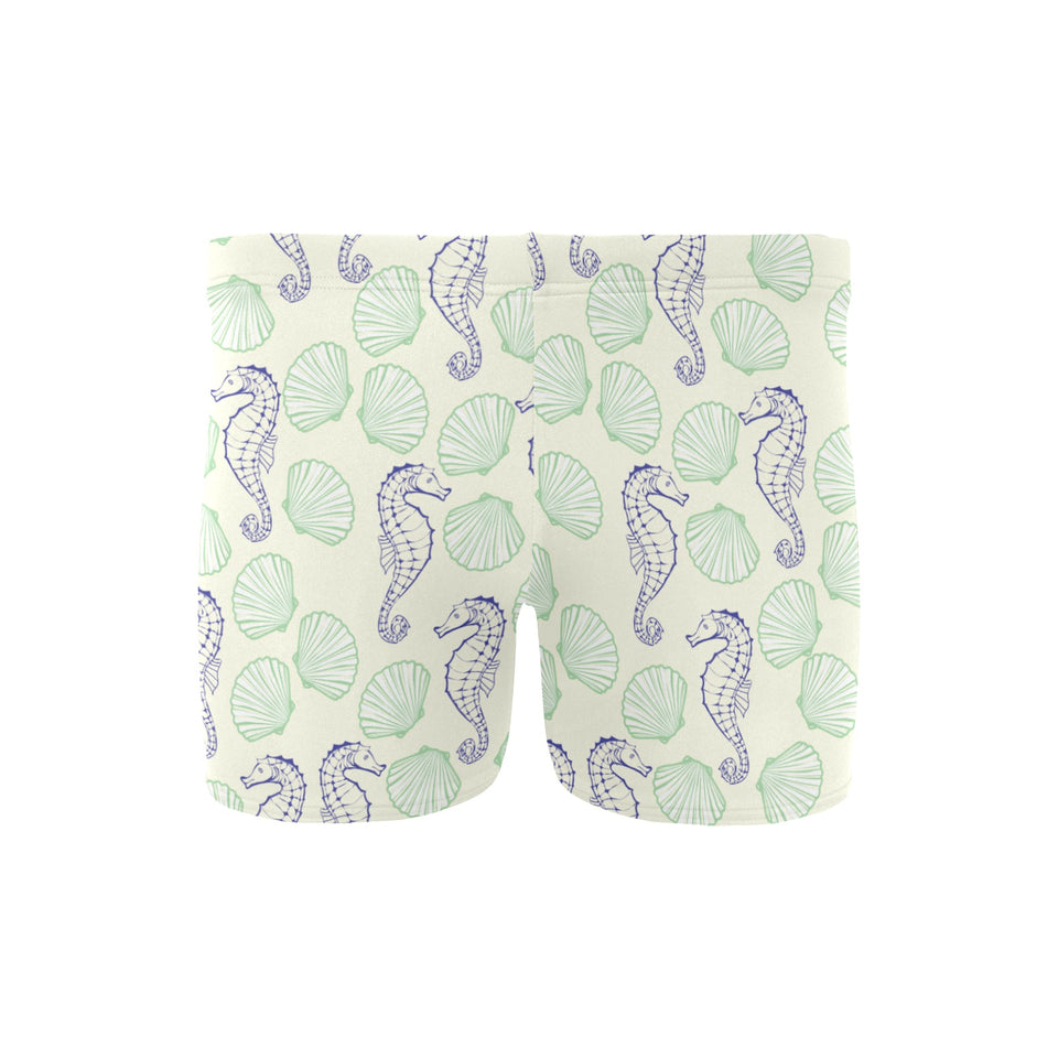 Seahorse shell pattern Men's Swimming Trunks